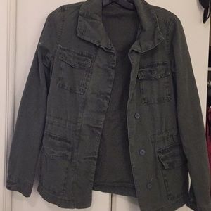 Army green military jacket